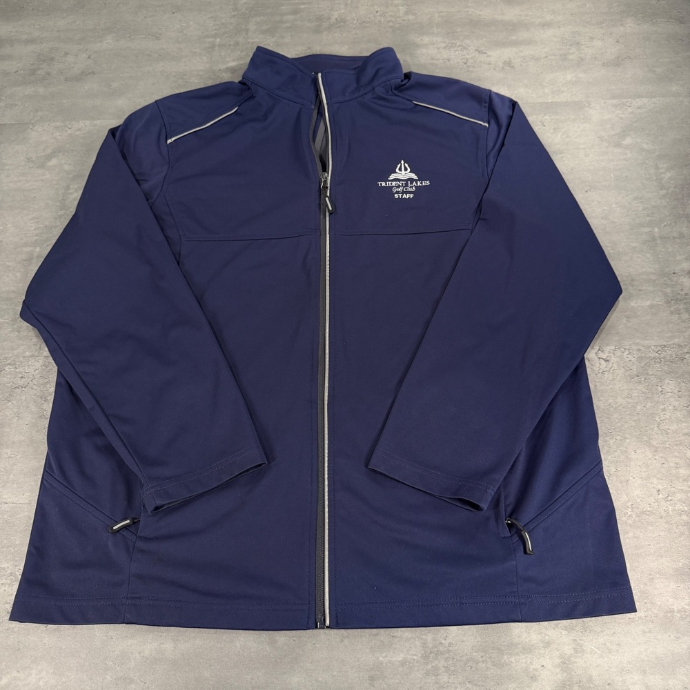 Byron Nelson Golf Jacket Mens XL Navy Base Trident Lakes Staff Full Zip‎ Tech